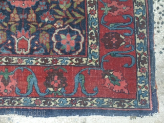 North West Of Persia
Bidjar Area Halvaii Villag
wool on cotton base all most in mint condition.
size at 218cmx145cm,circa 1900.
all natural colors & need washing service.         
