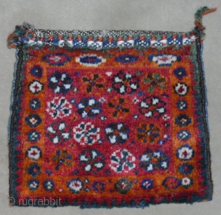 Central Of Iran
Fars Province
Ghashghai Tribal
Complete knotted Bag
Wool On Wool Foundation
Circa,1920
Size,0.24cmx0.20cm                       