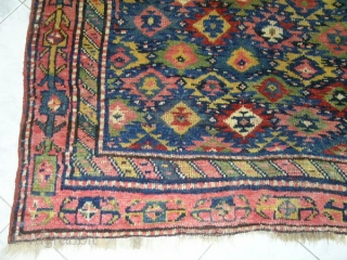 Persian Carpet 
North East Iran Kurd Ghochan Tribal 
All wool in full pile Star design Ghoochan carpet
Size 235cmx130cm circa 1920,all natural colors
mint condition,no ends or sides missings      