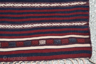 West Anatolian Balıkesir 'Yüncü' Kilim Rug 
Size:194 x 117 cm / 6'4"x3'10"                     