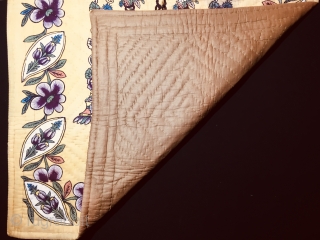 Hand Block Printed Anatolian Quilt early 20th Century. 140x95 cm / 4’x”x3’ 1”
                    