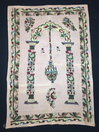 Hand Block Printed Anatolian Quilt early 20th Century. 126x88 cm / 4’2”x2’11”                     