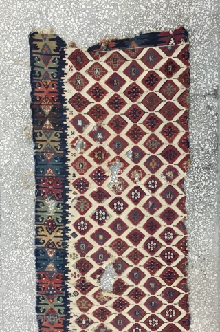 East Anatolian Kilim fragment, almost certainly Adana. 19th century. 
Size:254x81cm  / 8’4”x2’8”                    
