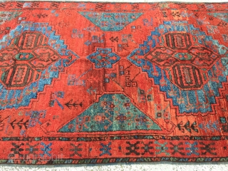 Central Anatolian Karaman Area(Ayrancı village Rug) end of 18th / beginning of the 19th  Century Size:286x140 Cm /9’5”x4’6” Very high pile,great dyes...          