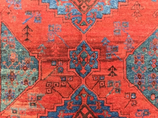 Central Anatolian Karaman Area(Ayrancı village Rug) end of 18th / beginning of the 19th  Century Size:286x140 Cm /9’5”x4’6” Very high pile,great dyes...          