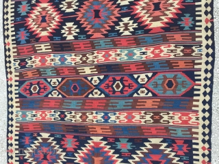 Caucasian Kilim 19th Century Size:427x156cm / 14”x5’1”                          