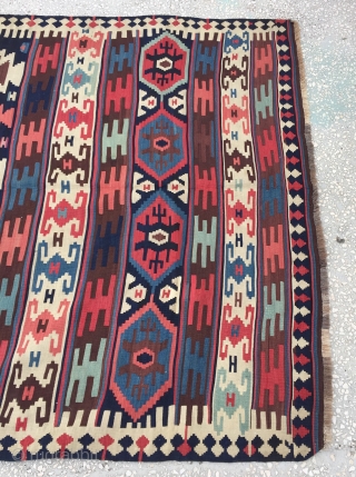 Caucasian Kilim 19th Century Size:427x156cm / 14”x5’1”                          