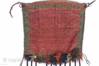 Afşhar pile chanteh with tassel and beads early 20th century size :34 x 28Cm 11 x 11inches                