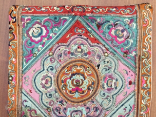 Chinese Embroidery 19th Century Size:41x36cm / 14x16 inc Made it a pillow it ,linen Backing and hidden zipper               