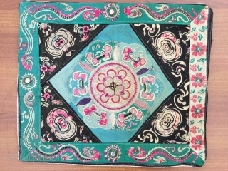 Chinese Embroidery 19th Century Size:40x36cm / 14x16 inc 
 Made it a pillow it ,linen Backing and hidden zipper              