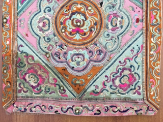 Chinese Embroidery 19th Century Size:41x36cm / 14x16 inc Made it a pillow it ,linen Backing and hidden zipper               