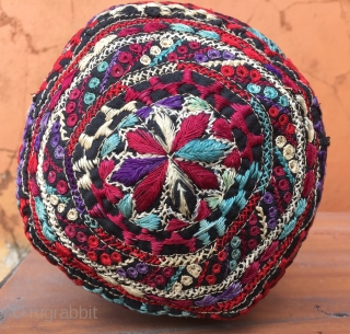 Cross stitched Hat from CentralAsia 54 cm  circumtance                        