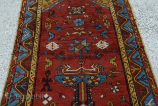 Antique Anatolian Konya Ladik Carpet,This Special Ladik Rug was hand woven by nomad women in Konya, a city in centre of Turkey.19th century
size:180 x  95 Cm
       ...