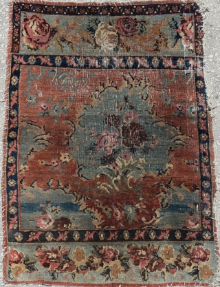 Antique small Sampler Bijar rug size:110x80cm
3'7"x2'7"                           