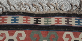 19th Century Caucasian Kilim Size:220x84 Cm
7'4"x2'9"                           