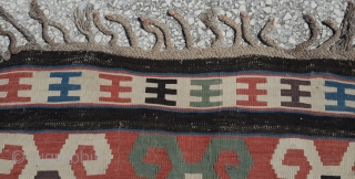 19th Century Caucasian Kilim Size:220x84 Cm
7'4"x2'9"                           