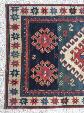 a cute little Antique Bordjalou Kazak Rug...127x69cm/                          