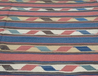 Caucasian Kazak Kilim,  19th Century (some old repaired)  Size:240 x 190 Cm
7'8"x6'3"                   