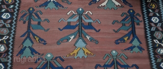 antique Karabag kilim,great condition Size:146 x 231 Cm
4'10" x7'9"                        