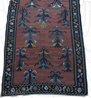 antique Karabag kilim,great condition Size:146 x 231 Cm
4'10" x7'9"                        