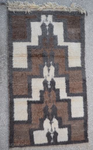 Central Anatolian  Angora Tulu Rug Size:116 x 200 Cm
                        ...