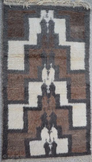 Central Anatolian  Angora Tulu Rug Size:116 x 200 Cm
                        ...