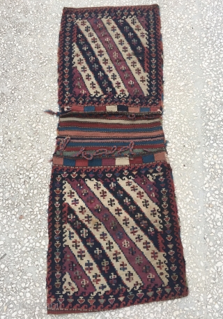  Iran End of 19th. c kilim saddle bag. 
size:130 X 48cm / 4'4" X 1'7"                 