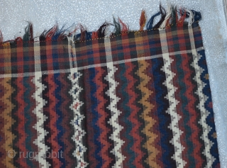 Qashkay Moj blanket Kilim In good colors,two small repaired Circa 1900th
Size:184 x 226 Cm
         6"x 7'4"         