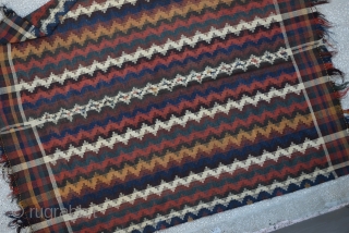 Qashkay Moj blanket Kilim In good colors,two small repaired Circa 1900th
Size:184 x 226 Cm
         6"x 7'4"         