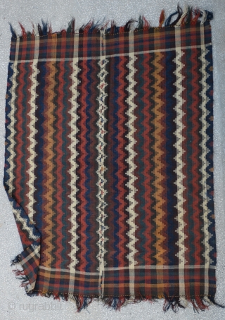 Qashkay Moj blanket Kilim In good colors,two small repaired Circa 1900th
Size:184 x 226 Cm
         6"x 7'4"         