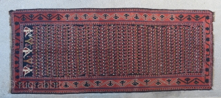 Caucasian Karabag main kilim with a date writing 1324 That comes to 115 years old wool on wool-all natural dyes
 Size:183 x 435 Cm
        6'2"  ...