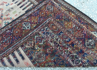 Kurdısh (Koçan) Sumac kilim Rug
Size: 178x95 cm/ 5’8”x3’1” ft                        