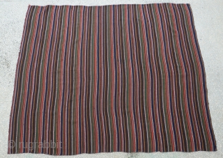 Shahsavan Striped Kilim 
Size:194 x 234Cm
       6'6"x7'9"                    