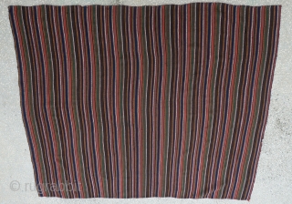 Shahsavan Striped Kilim 
Size:194 x 234Cm
       6'6"x7'9"                    