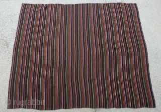 Shahsavan Striped Kilim 
Size:194 x 234Cm
       6'6"x7'9"                    