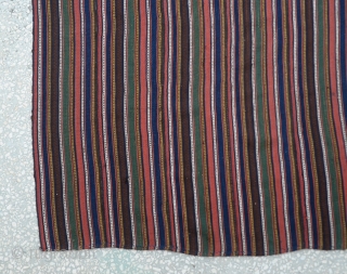 Shahsavan Striped Kilim 
Size:194 x 234Cm
       6'6"x7'9"                    