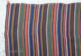 Shahsavan Striped Kilim 
Size:194 x 234Cm
       6'6"x7'9"                    