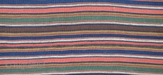 Shahsavan Striped Kilim 
Size:194 x 234Cm
       6'6"x7'9"                    