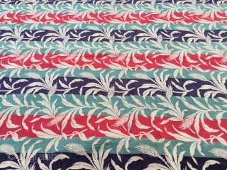 Russian roller-printed cotton cloth. Produced in Russia for export to Uzbekistan. Size:80X57cm /2’8”X1’10” / 32X22 inc...                 