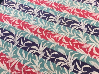 Russian roller-printed cotton cloth. Produced in Russia for export to Uzbekistan. Size:80X57cm /2’8”X1’10” / 32X22 inc...                 