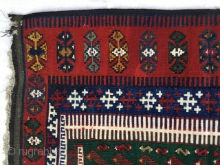 Central Anatolian (KONYA) prayer Kilim Rug 
End of 19th Century
Size=220X121cm / 7’2”X4”                     