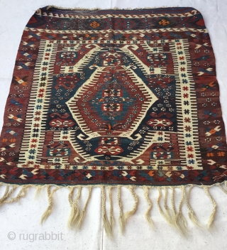  West Anatolian Aydın Kilim Rug 
End of 19th Century
Size:115X109cm / 3’9”X3’6”                     