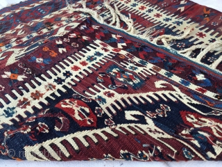  West Anatolian Aydın Kilim Rug 
End of 19th Century
Size:115X109cm / 3’9”X3’6”                     