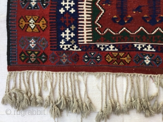 Central Anatolian (KONYA) prayer Kilim Rug 
End of 19th Century
Size=220X121cm / 7’2”X4”                     