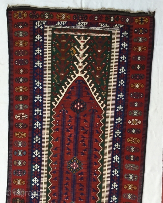 Central Anatolian (KONYA) prayer Kilim Rug 
End of 19th Century
Size=220X121cm / 7’2”X4”                     