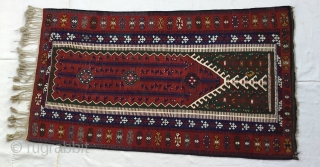 Central Anatolian (KONYA) prayer Kilim Rug 
End of 19th Century
Size=220X121cm / 7’2”X4”                     