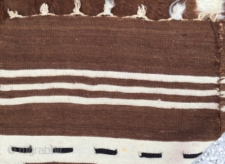 Siirt Blanket-Southeast Anatolia-early 20th century-Angora goat hair on cotton string warps-Size:106x149cm/ 3’6’x4’10”                     