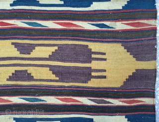 Caucasian Fragment Kilim Mid 19th Century
Size:158x193cm / 5’8x6’4”                         