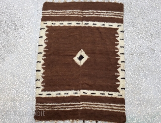 Siirt Blanket-Southeast Anatolia-early 20th century-Angora goat hair on cotton string warps-Size:106x149cm/ 3’6’x4’10”                     