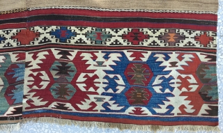 West Anatolian ‘Aydın’Kilim 19th Century
Size:165x370Cm. /  5’5’x12’3”                         